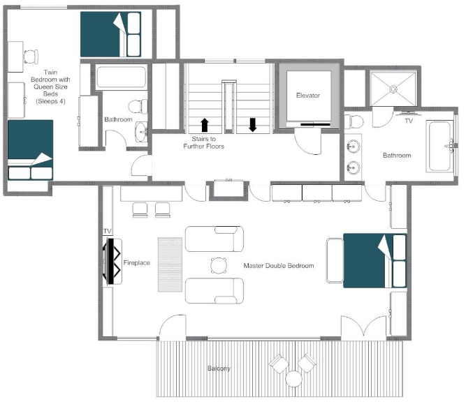 Chalet Dent Blanche Verbier Floor Plan 1